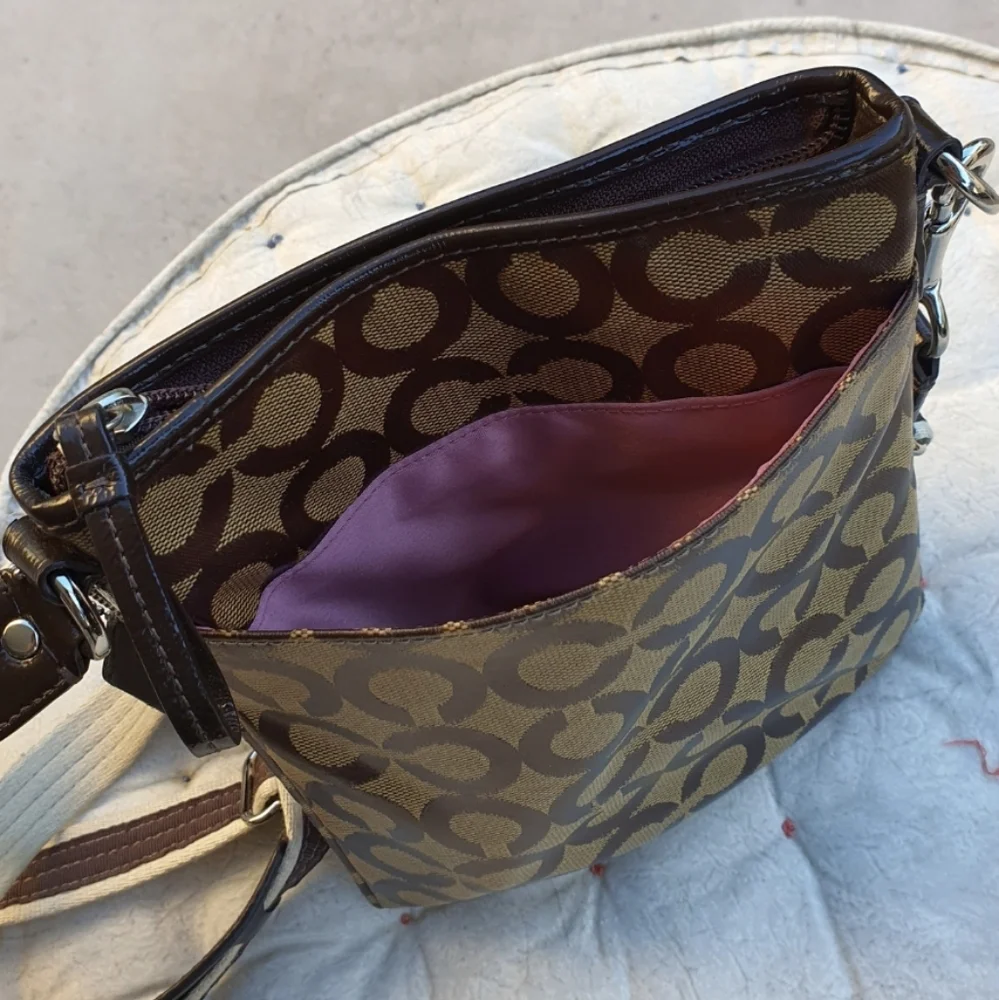 Coach Brown and Tan Crossbody Bag